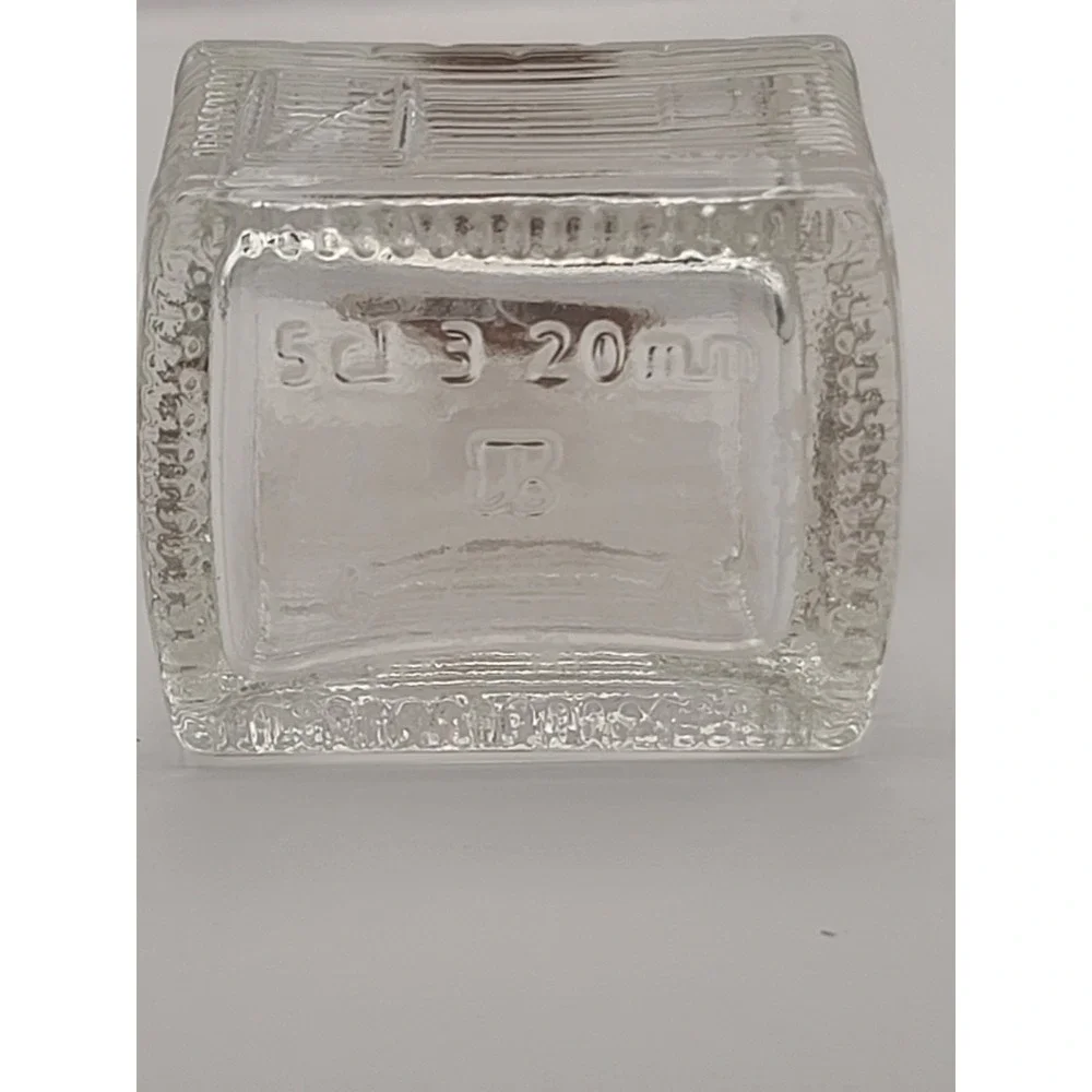 Vtg Miniature Log Cabin Maple Syrup Glass Bottle 2.75